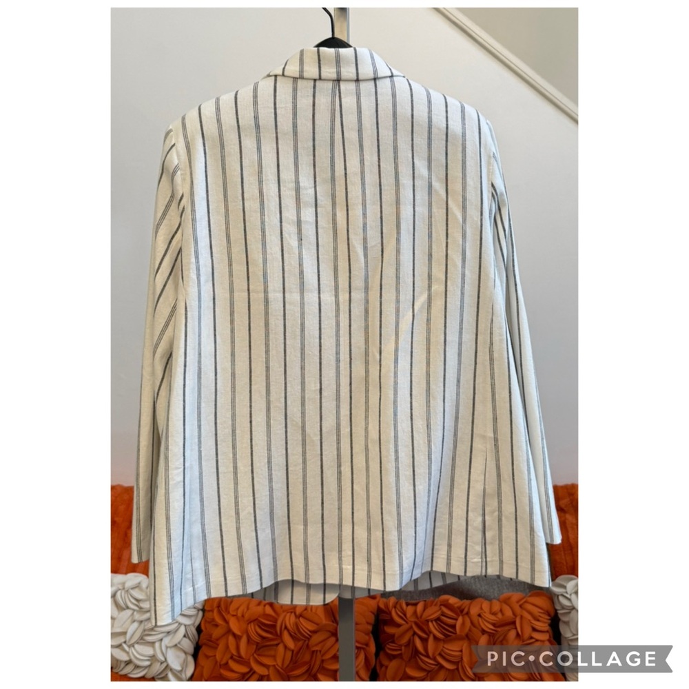 ❣️🆕Old Navy Taylor Linen-Blend Fitted Blazer & Wide-Leg Trouser Pants Suit Set❣️ - Picture 5 of 12